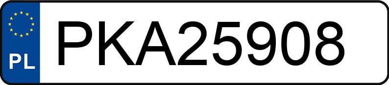 Numer rejestracyjny PKA 25908 posiada VOLKSWAGEN GOLF - PKA25908