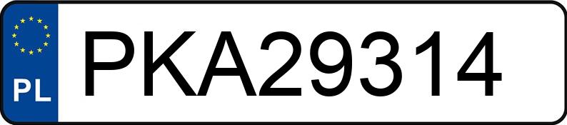 Numer rejestracyjny PKA 29314 posiada RENAULT TRAFIC - PKA29314
