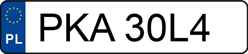 Numer rejestracyjny PKA 30L4 posiada HONDA CIVIC - PKA30L4