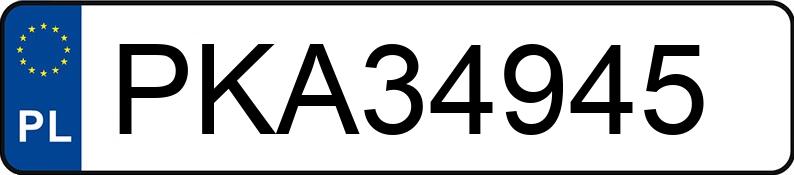 The registration number PKA 34945 has KIA Sportage 1.6 T-GDI MR`26 E6 - PKA34945