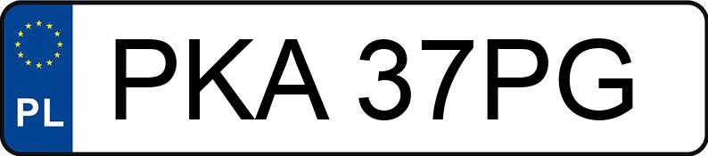 Numer rejestracyjny PKA 37PG posiada FORD Escort 1.4i Kat. MR`93 CL - PKA37PG