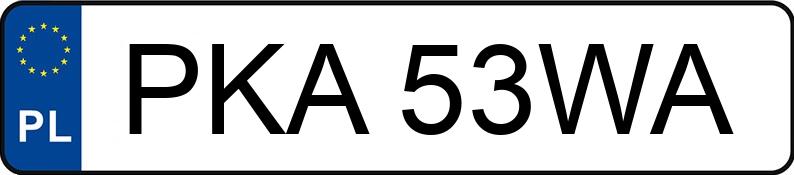 Il numero di registrazione PKA 53WA ha VOLKSWAGEN Passat B5 1.9 TDI MR`96 E2 Highline - PKA53WA