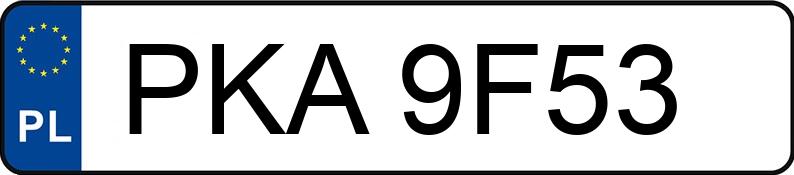 Numer rejestracyjny PKA 9F53 posiada VOLKSWAGEN Jetta 1.6 Kat. GL - PKA9F53