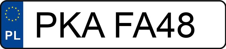 Numer rejestracyjny PKA FA48 posiada SKODA Superb II 1.9 TDI MR`08 E4 Ambition - PKAFA48