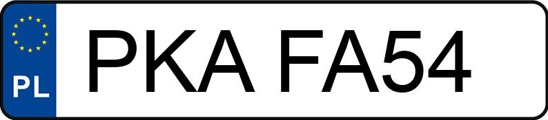 Numer rejestracyjny PKA FA54 posiada BMW 320 Diesel DPF MR`04 E4 E90 Ef.Dyn. Edition - PKAFA54
