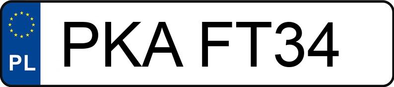 Numer rejestracyjny PKA FT34 posiada VOLKSWAGEN TOURAN - PKAFT34