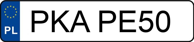 Numer rejestracyjny PKA PE50 posiada TOYOTA YARIS HYBRID - PKAPE50