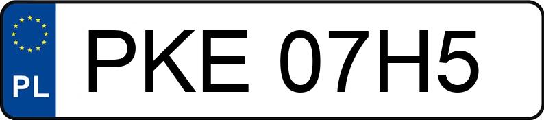 Numer rejestracyjny PKE 07H5 posiada AUDI A4 - PKE07H5