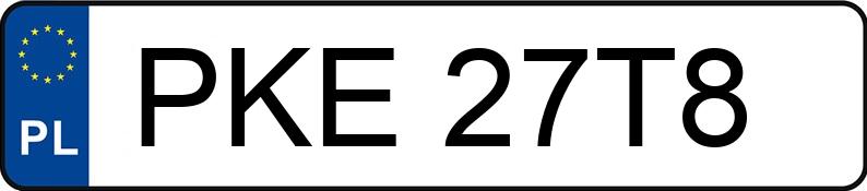 Numer rejestracyjny PKE 27T8 posiada FORD FOCUS - PKE27T8