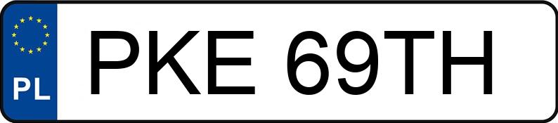 Numer rejestracyjny PKE 69TH posiada MERCEDES-BENZ 124 - PKE69TH