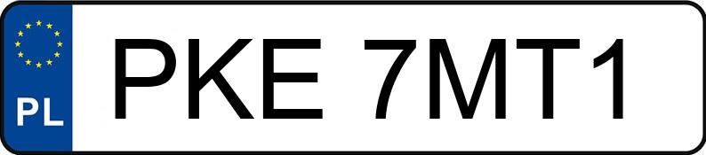 Numer rejestracyjny PKE 7MT1 posiada VOLKSWAGEN GOLF - PKE7MT1