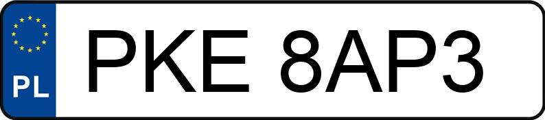 Numer rejestracyjny PKE8AP3 posiada BMW 520i Kat. MR`95 E39 520i Kat. MR`95 E39