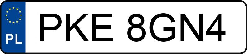 Numer rejestracyjny PKE 8GN4 posiada VOLKSWAGEN GOLF - PKE8GN4
