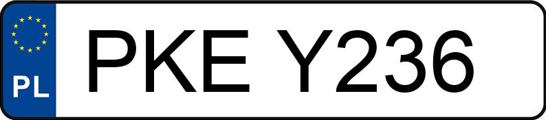 Numer rejestracyjny PKE Y236 posiada PEUGEOT 206 1.4 HDI MR`02 E3 Husky - PKEY236