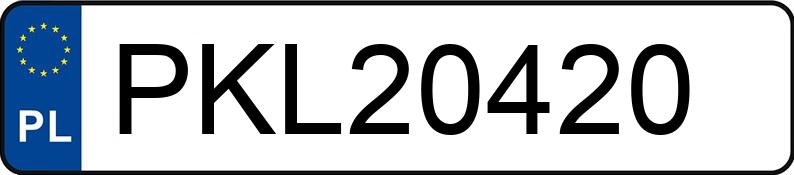 Numer rejestracyjny PKL 20420 posiada AUDI A6 - PKL20420