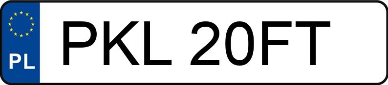 Numer rejestracyjny PKL 20FT posiada OPEL VECTRA - PKL20FT