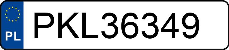 Numer rejestracyjny PKL 36349 posiada MAZDA 323F - PKL36349