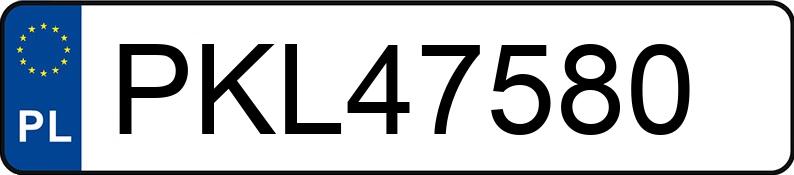 Numer rejestracyjny PKL 47580 posiada AUDI 80 2.0 Kat. B4 e - PKL47580