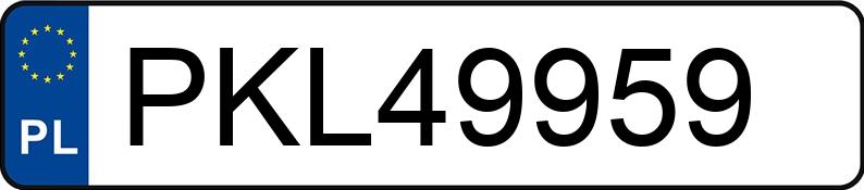 Numer rejestracyjny PKL 49959 posiada VOLKSWAGEN Golf III 1.6i Kat. MR`91 GL - PKL49959