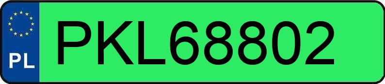 Numer rejestracyjny PKL 68802 posiada TESLA  - PKL68802
