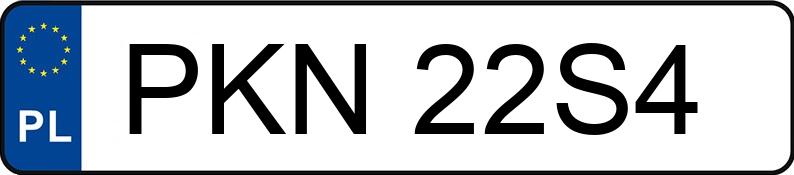 Numer rejestracyjny PKN 22S4 posiada OPEL Astra 1.4i Kat. GLS - PKN22S4 Numer rejestracyjny PKN 22S4 posiada OPEL Astra 1.4i Kat. GLS - PKN22S4