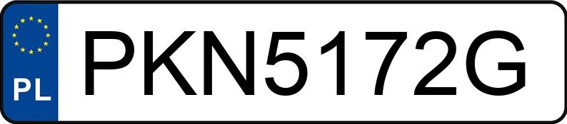 Numer rejestracyjny PKN 5172G posiada BMW 525 Diesel DPF MR`07 E4 E60 525 Diesel DPF MR`07 E4 E60 - PKN5172G