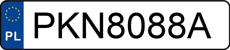 Numer rejestracyjny PKN8088A posiada FORD Mustang 2.3 EcoBoost MR`15 E6 Mustang 2.3 EcoBoost MR`15 E6