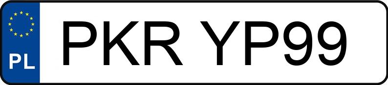 Il numero di registrazione PKR YP99 ha PEUGEOT Skutery od 50 ccm JetForce 125 - PKRYP99
