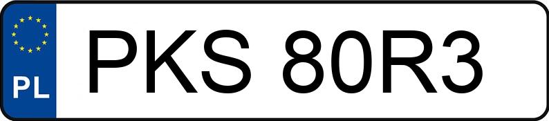 Numer rejestracyjny PKS 80R3 posiada VOLKSWAGEN PASSAT - PKS80R3