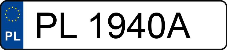 Numer rejestracyjny PL 1940A posiada VOLKSWAGEN Golf VI 2.0 TSI MR`08 E5 R 4MOTION - PL1940A