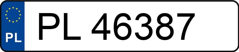 Numer rejestracyjny PL 46387 posiada HONDA PRELUDE - PL46387