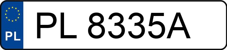 Numer rejestracyjny PL 8335A posiada FIAT PUNTO - PL8335A