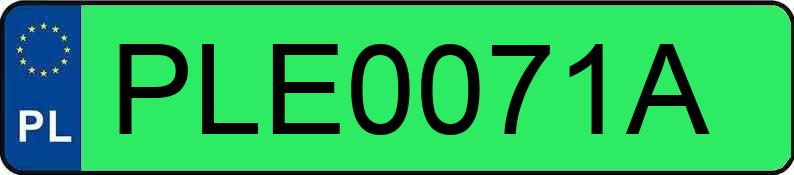 Numer rejestracyjny PLE 0071A posiada MERCEDES-BENZ EQV 250 MR`20 447 extra L 60kWh - PLE0071A