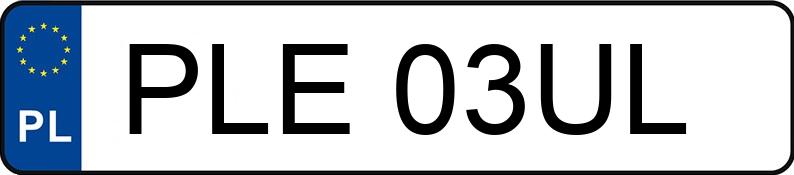 Numer rejestracyjny PLE 03UL posiada BMW 530 - PLE03UL