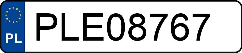 Numer rejestracyjny PLE 08767 posiada AUDI A4 - PLE08767
