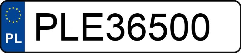 Numer rejestracyjny PLE 36500 posiada VOLKSWAGEN Passat B7 1.6 TDI-CR MR`10 E5 Trendline BMT - PLE36500