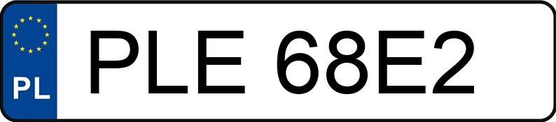 Die Registrierungsnummer PLE 68E2 hat FIAT Punto 60 Kat. SX - PLE68E2