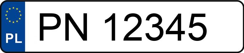 Numer rejestracyjny PN 12345 posiada BMW 525 TDS - PN12345