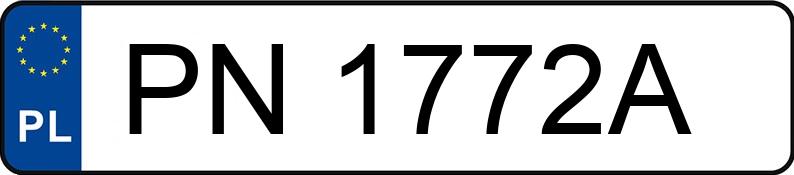 Numer rejestracyjny PN 1772A posiada VOLKSWAGEN Golf VII 1.4 TSI MR`12 E5 - PN1772A