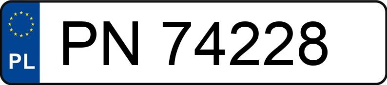 Numer rejestracyjny PN 74228 posiada AUDI 80 1.9 TDI - PN74228