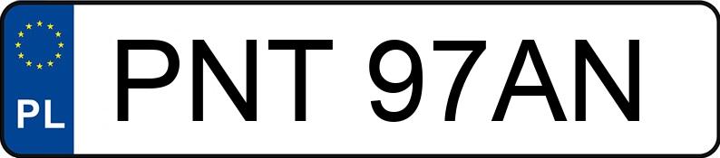 Numer rejestracyjny PNT 97AN posiada FORD  - PNT97AN
