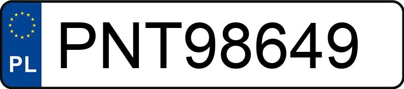 Numer rejestracyjny PNT 98649 posiada VOLKSWAGEN TRANSPORTER - PNT98649