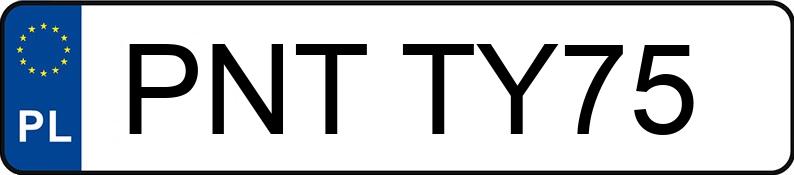 Numer rejestracyjny PNT TY75 posiada ZNEN GRACE 50 ZNBW50 - PNTTY75