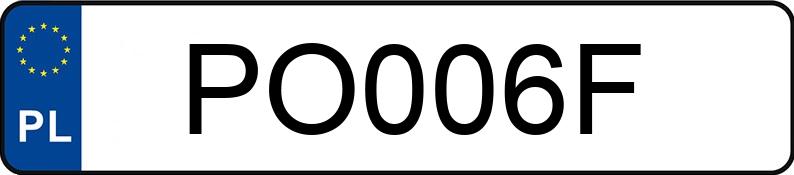 Registreringsnummeret PO 006F har FYM FY250 - PO006F Registreringsnummeret PO 006F har FYM FY250 - PO006F