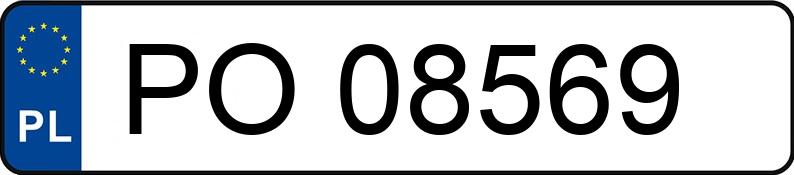Numer rejestracyjny PO08569 posiada  