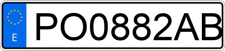 Numer rejestracyjny PO0882AB posiada PEUGEOT 205