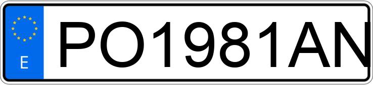 Numer rejestracyjny PO1981AN posiada FORD FIESTA