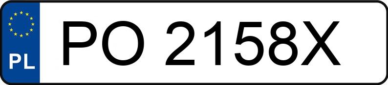 Numer rejestracyjny PO 2158X posiada TOYOTA YARIS - PO2158X