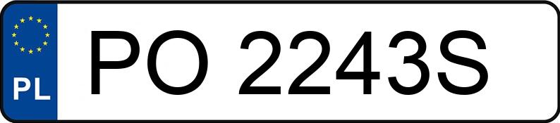 Numer rejestracyjny PO 2243S posiada FIAT 126 EL Elegant - PO2243S