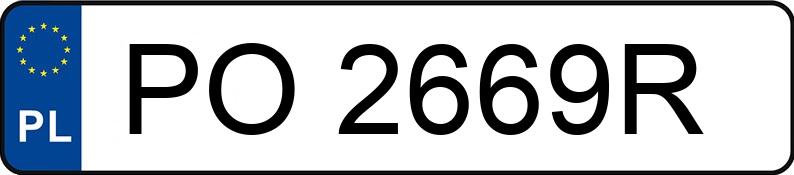 Numer rejestracyjny PO 2669R posiada NISSAN ALMERA - PO2669R